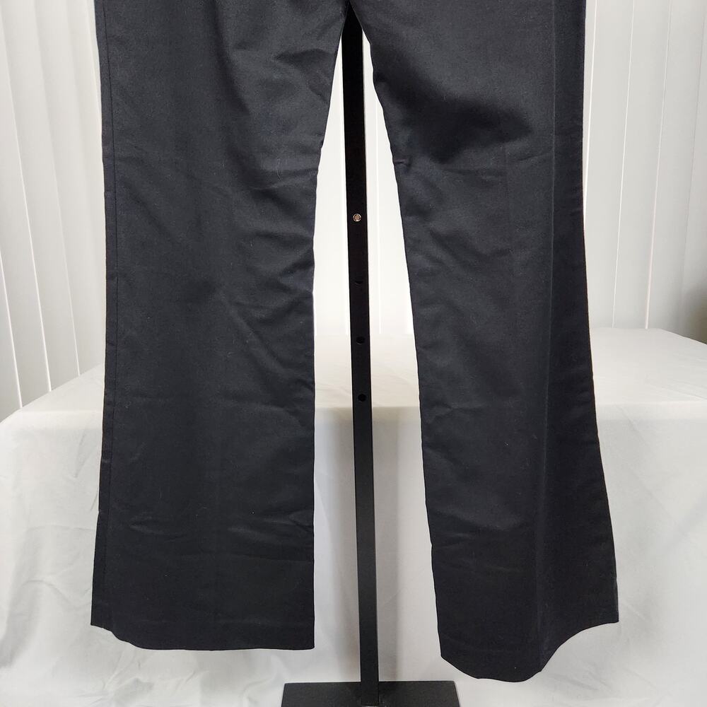 Tahari Terry Pant Trousers Slacks Mid Rise Flared Leg Black Women's Size 14 New - Picture 7 of 11